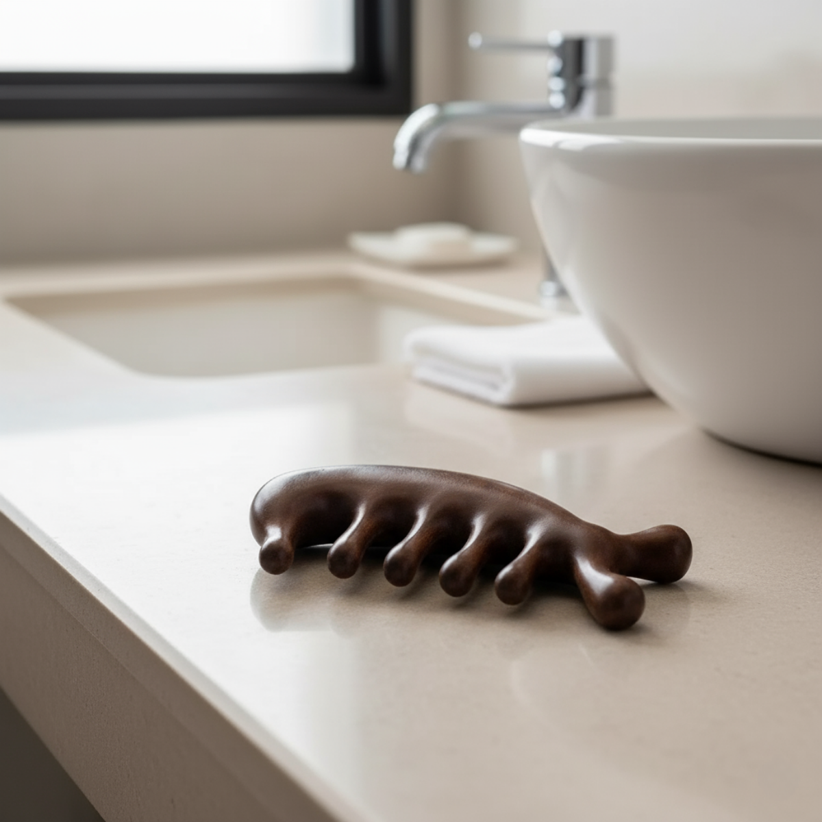 Calm Root: Anti-Stress Wooden Scalp Massager For Hair and Mind