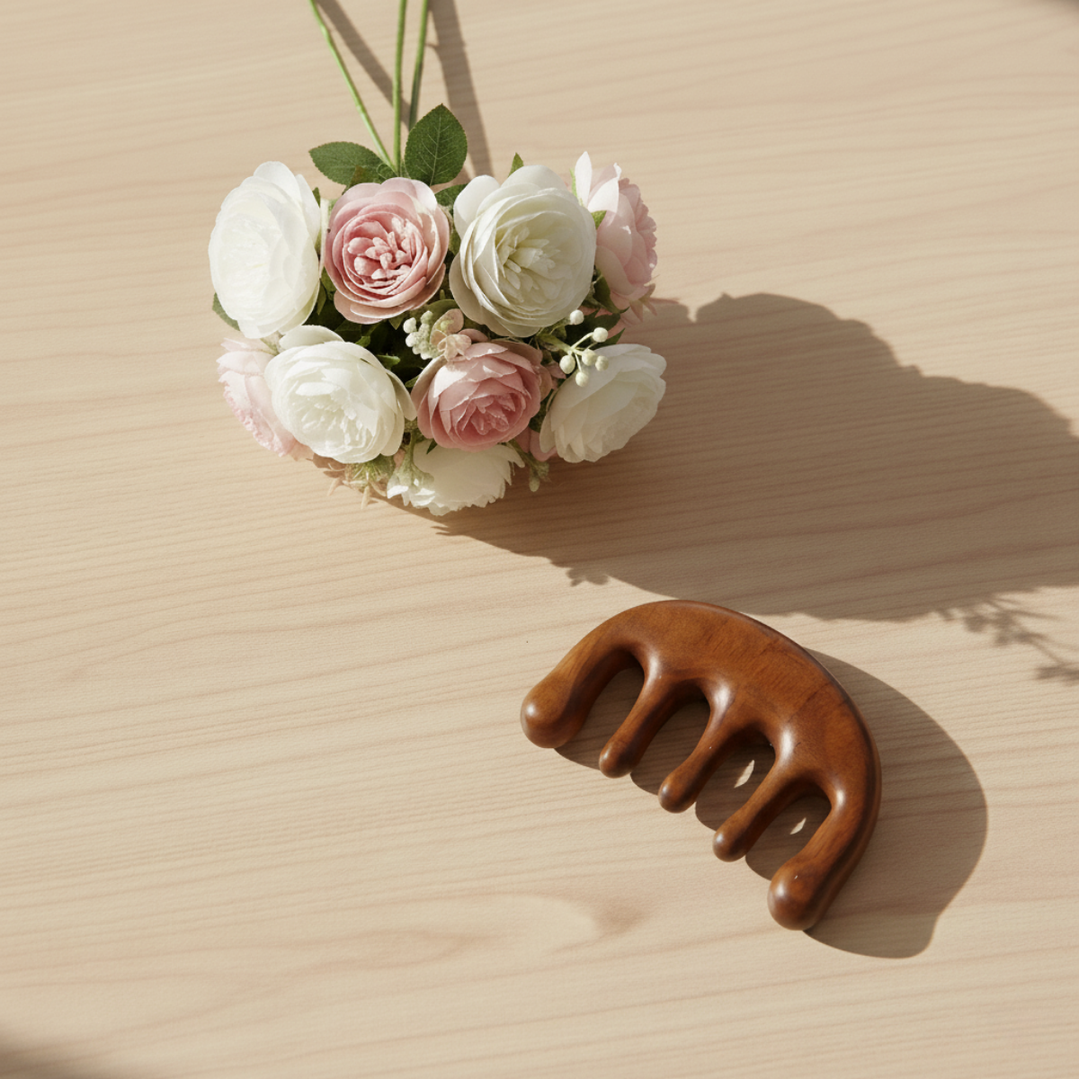 Calm Root: Anti-Stress Wooden Scalp Massager For Hair and Mind
