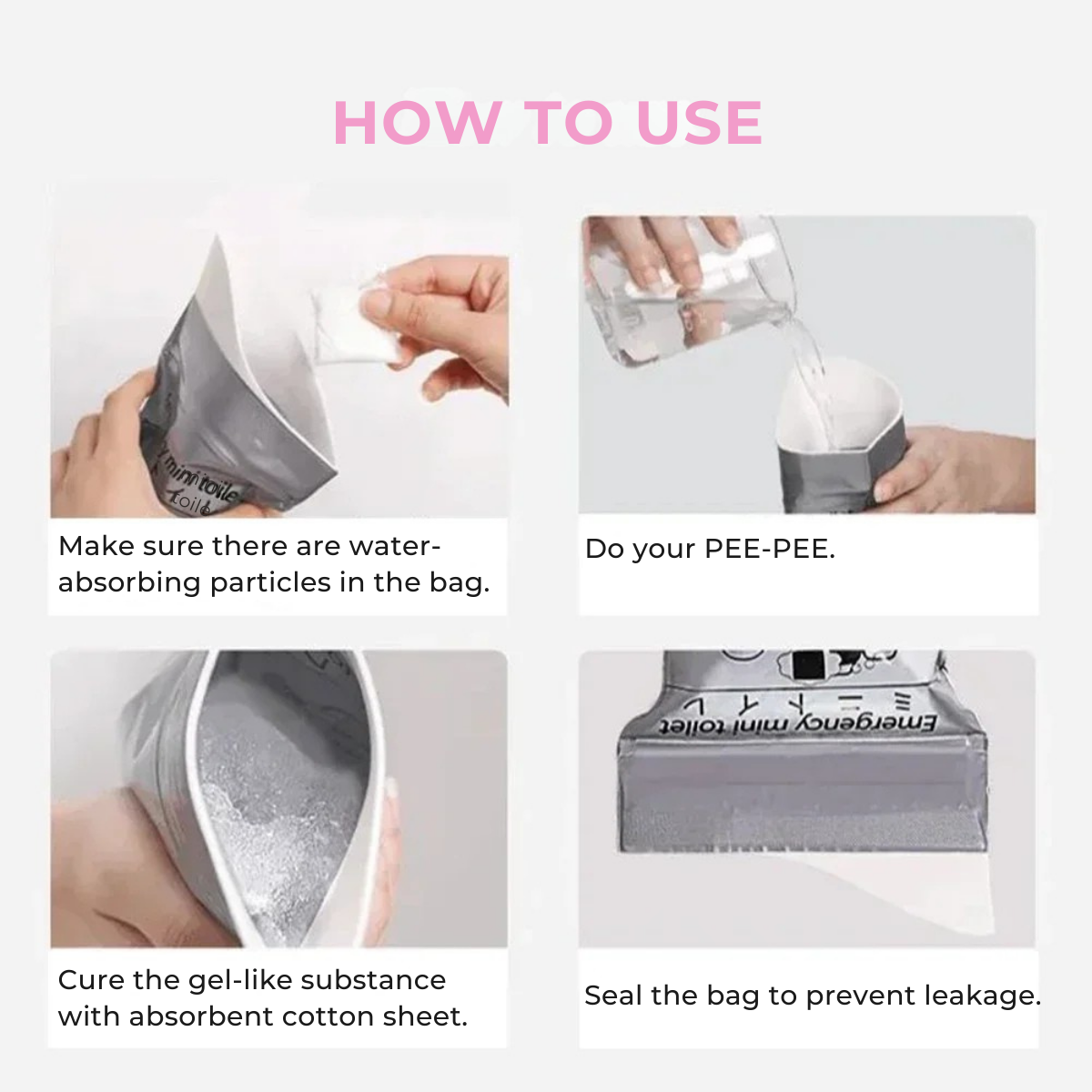 TravelEase Urine Bag: Your Restroom On-The-Go