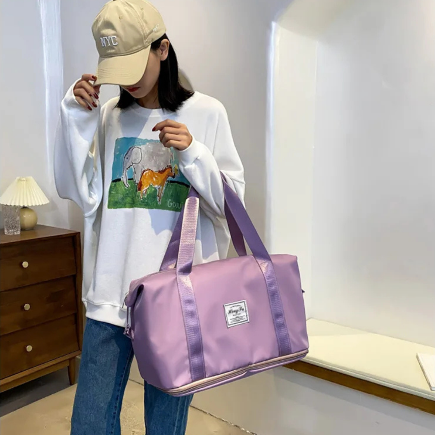 WanderTote Bag: Carry On Travel Duffle, Large Capacity Storage Bag