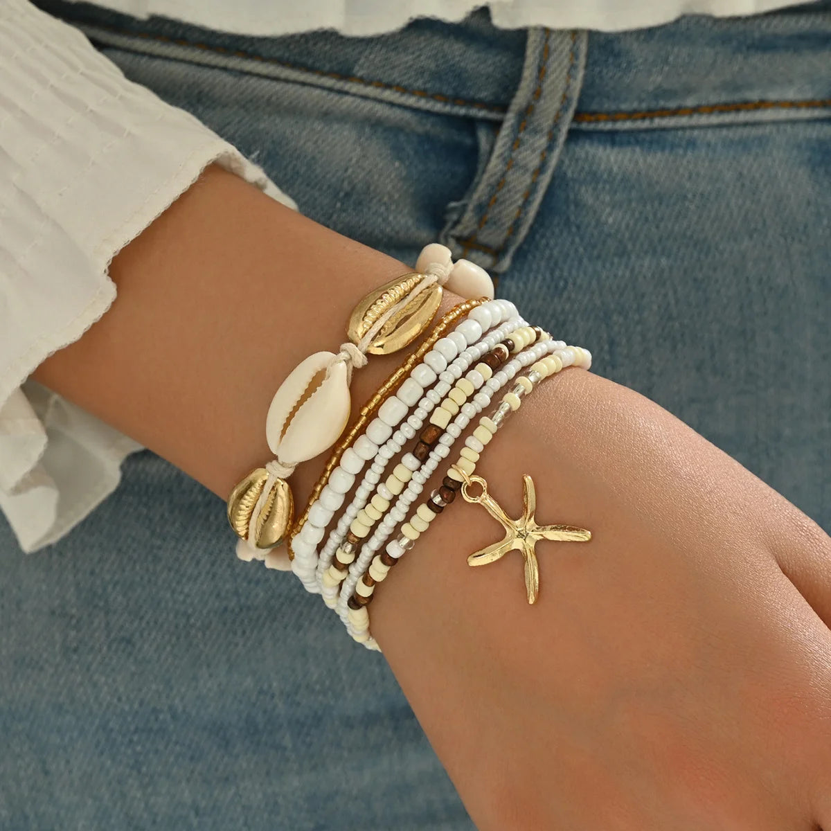 Golden Dusk: Pretty Beaded Ankle Bracelets For Summer