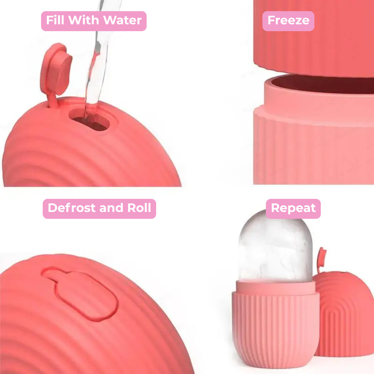 Polar Kiss: Facial Ice Roller + Massager