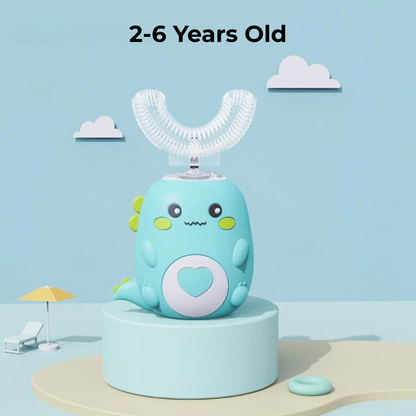 Toothy Time Brush: Sparkling Smiles Made Simple, The U-Shaped Electric Toothbrush for Kids