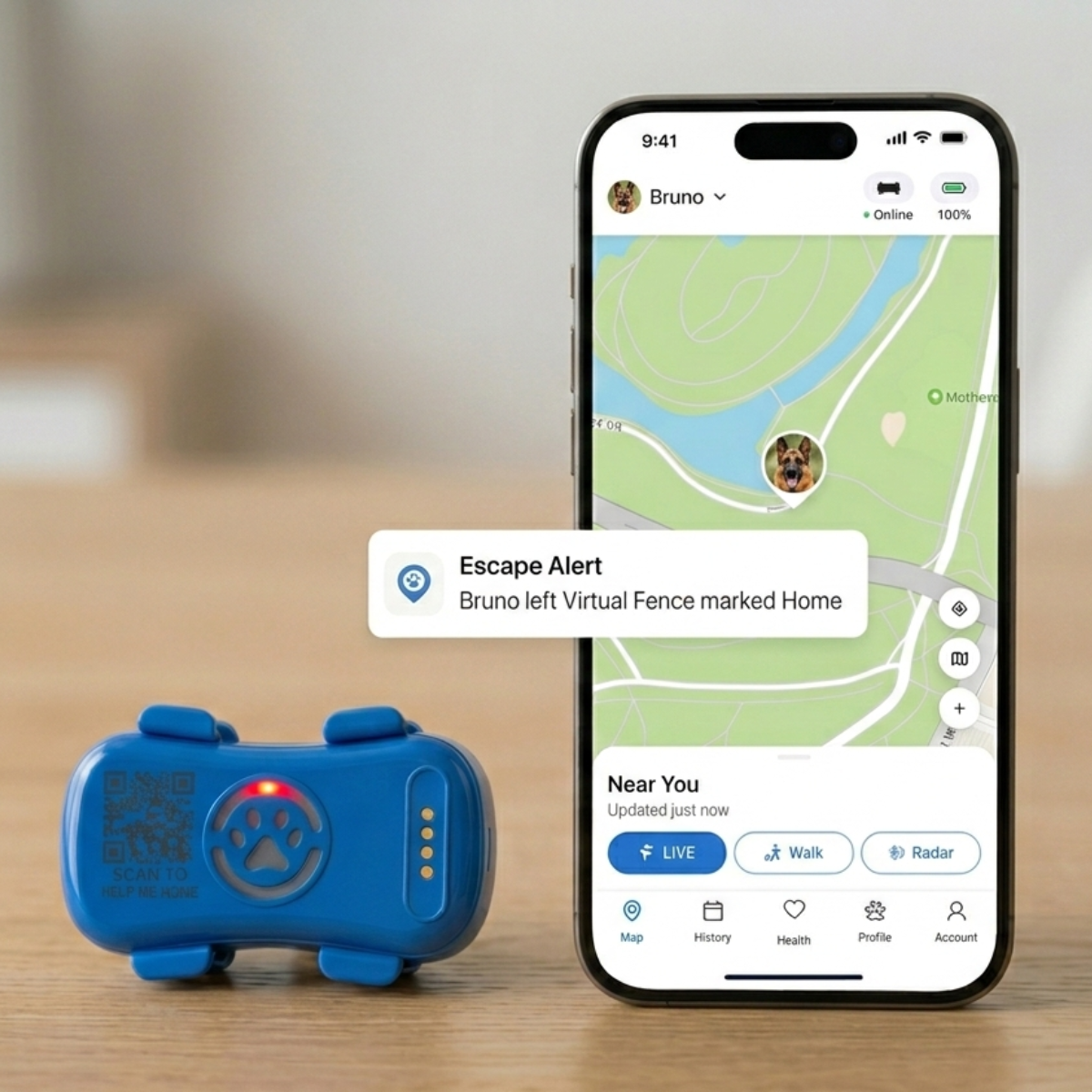 PawSecure™ Live GPS Protection Tracker