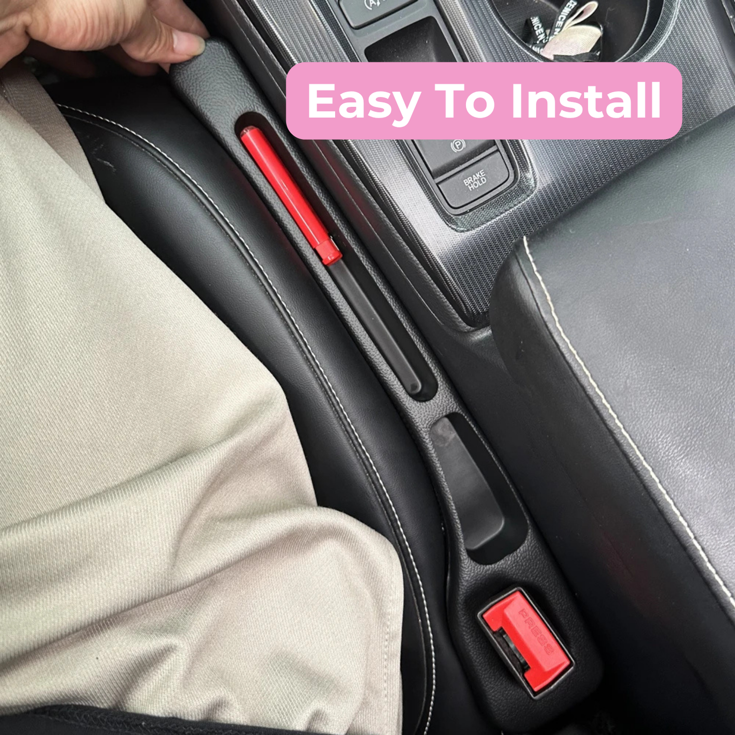 LuxGap: Car Seat Gap Filler, Leak-Proof Strip