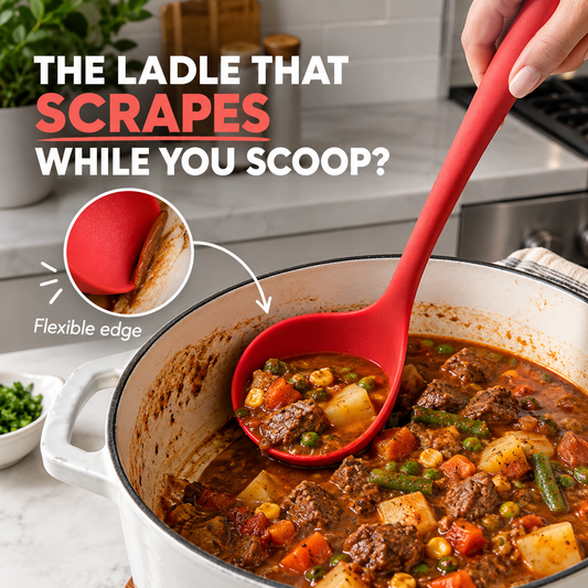 The Scrape & Scoop™ Silicone Ladle