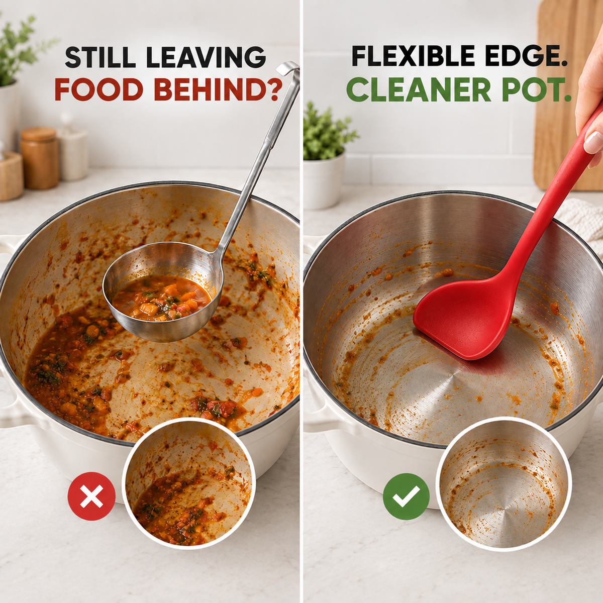 The Scrape & Scoop™ Silicone Ladle