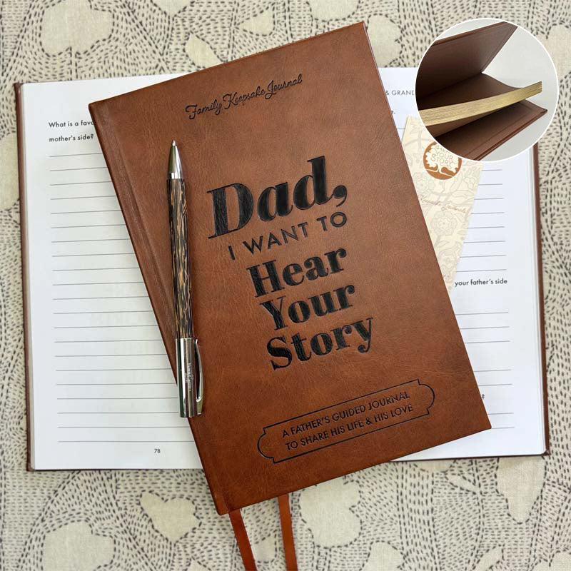 The Dad Chronicles Journal: Dad, I Want to Hear Your Story Journal, Dad Leather Journal, Father's Day